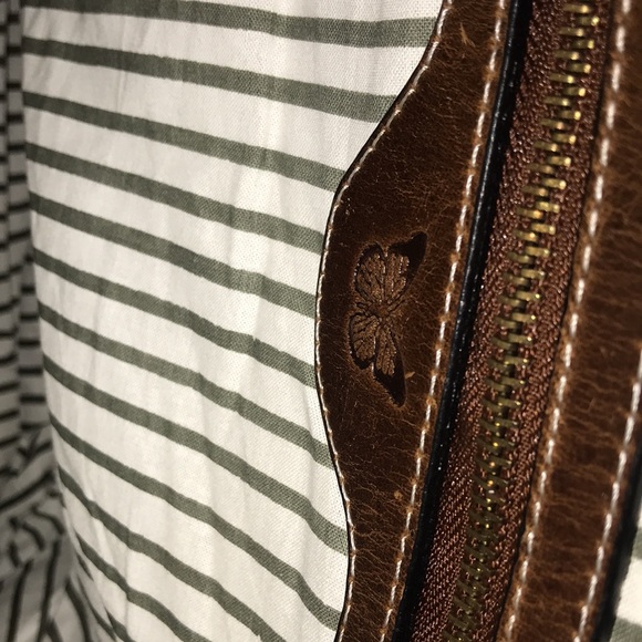 Le Papillon-St. Tropez tote-vintage dark gray white print stripe bag NWT LAST 1! - Picture 9 of 13